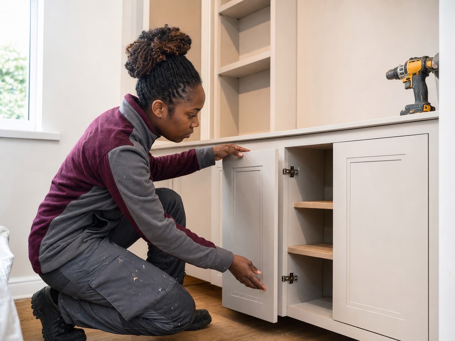 Built-in storage for a UK carpenter business