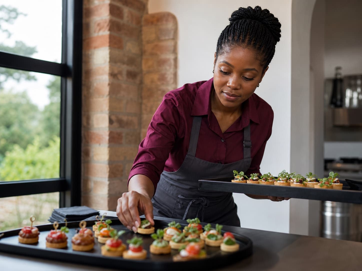 Canapé receptions for a UK caterer business