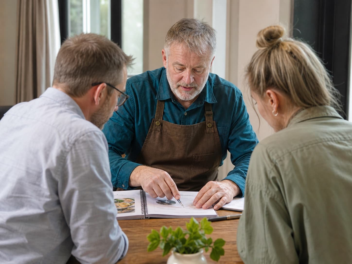Menu consultations for a UK caterer business