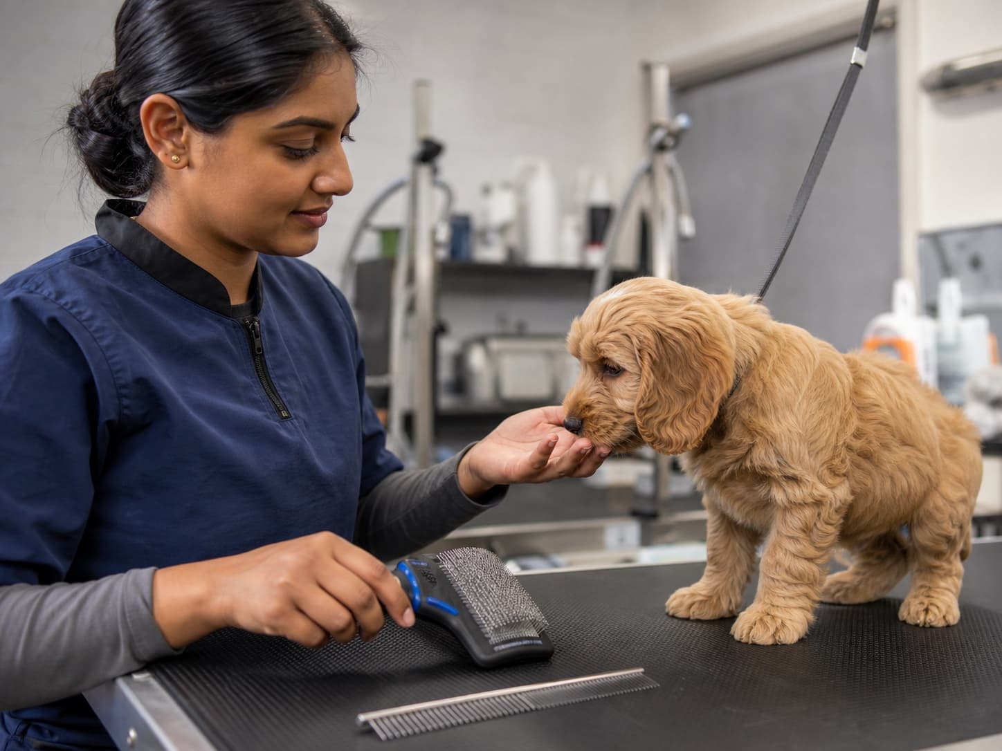 Puppy introductions for a UK dog groomer business