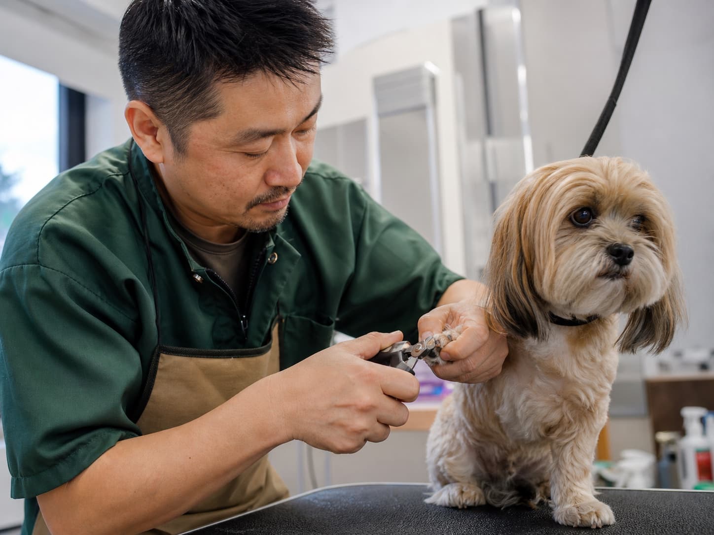Nail clipping for a UK dog groomer business