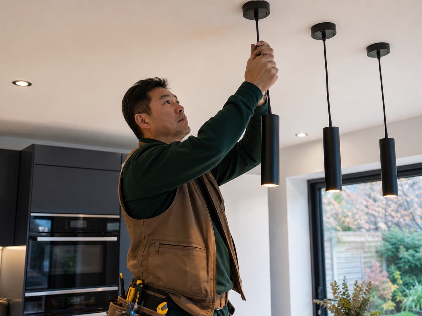 Lighting installation for a UK electrician business