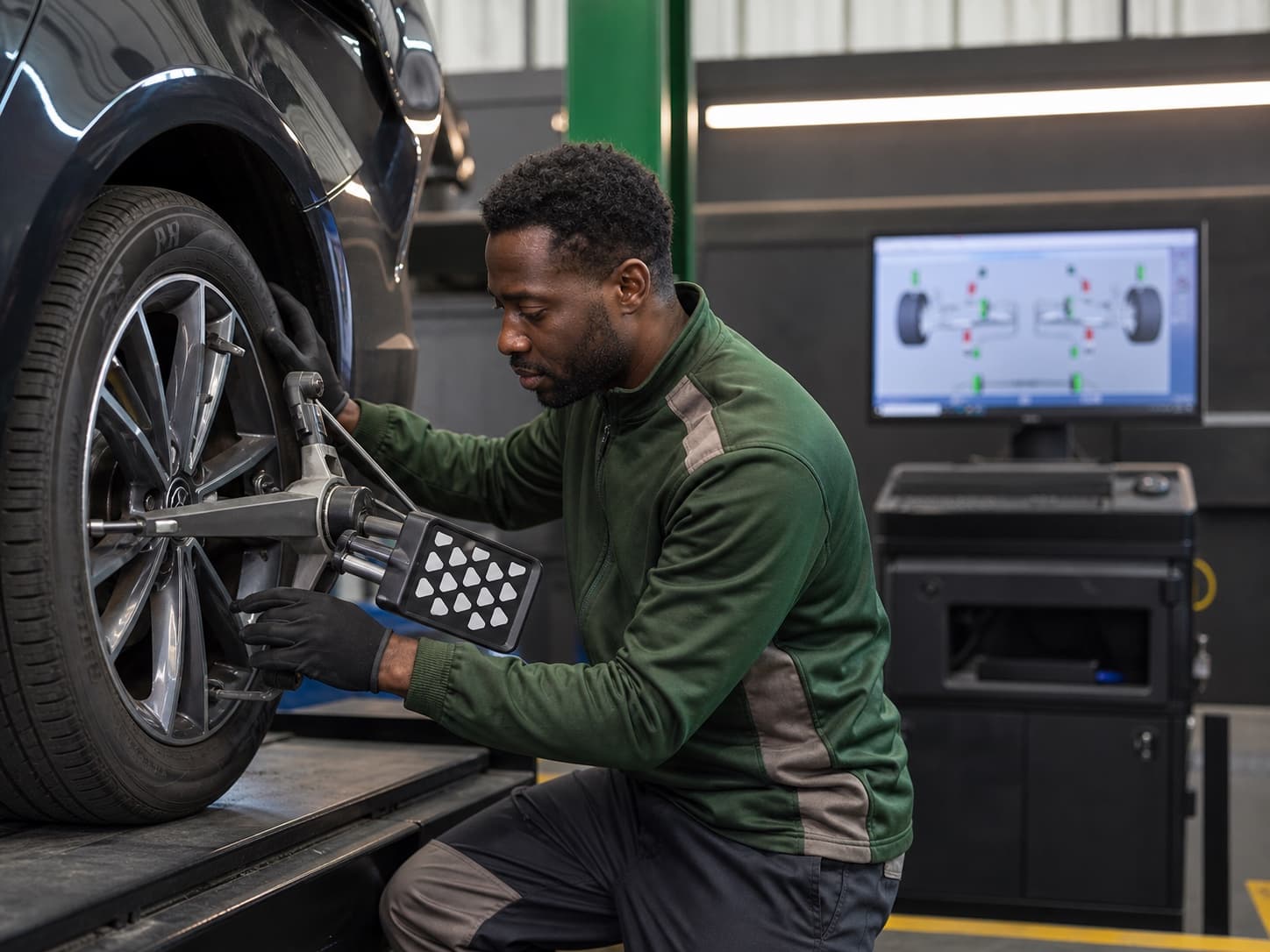 Tyres and tracking for a UK garage mechanic business