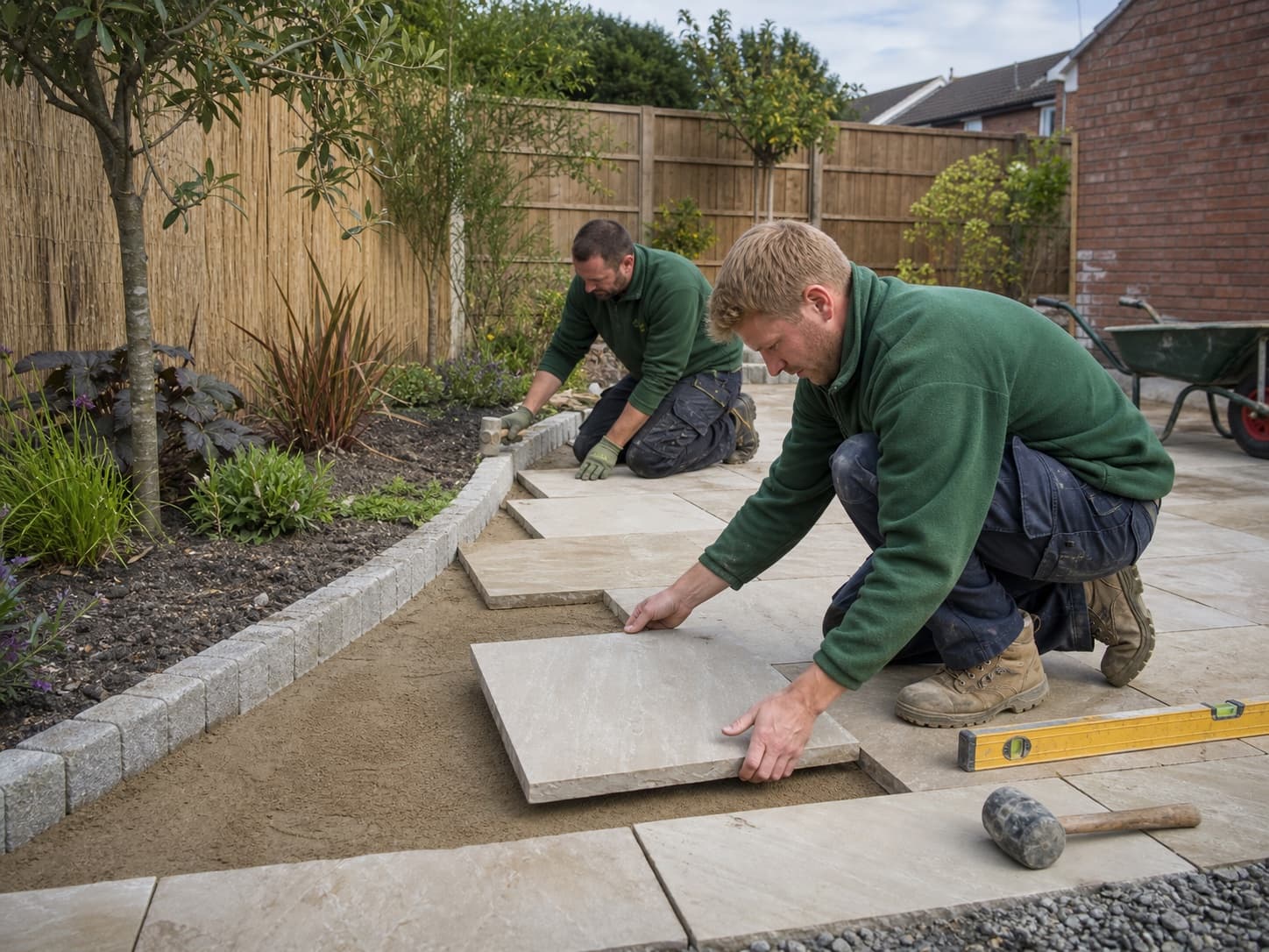 Landscaping projects for a UK gardener business