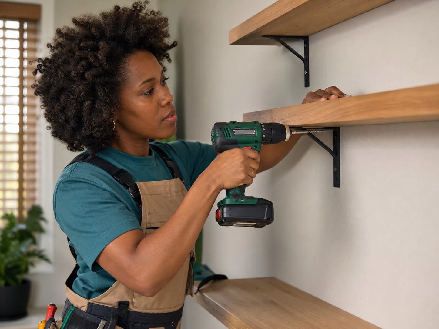 Shelves and fittings for a UK handyman business