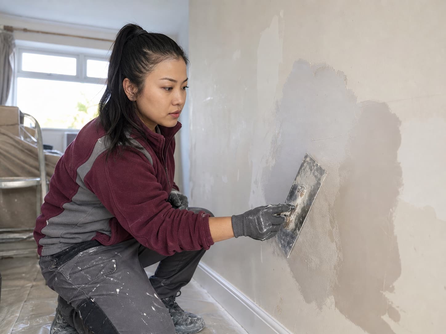 Wall repairs for a UK handyman business