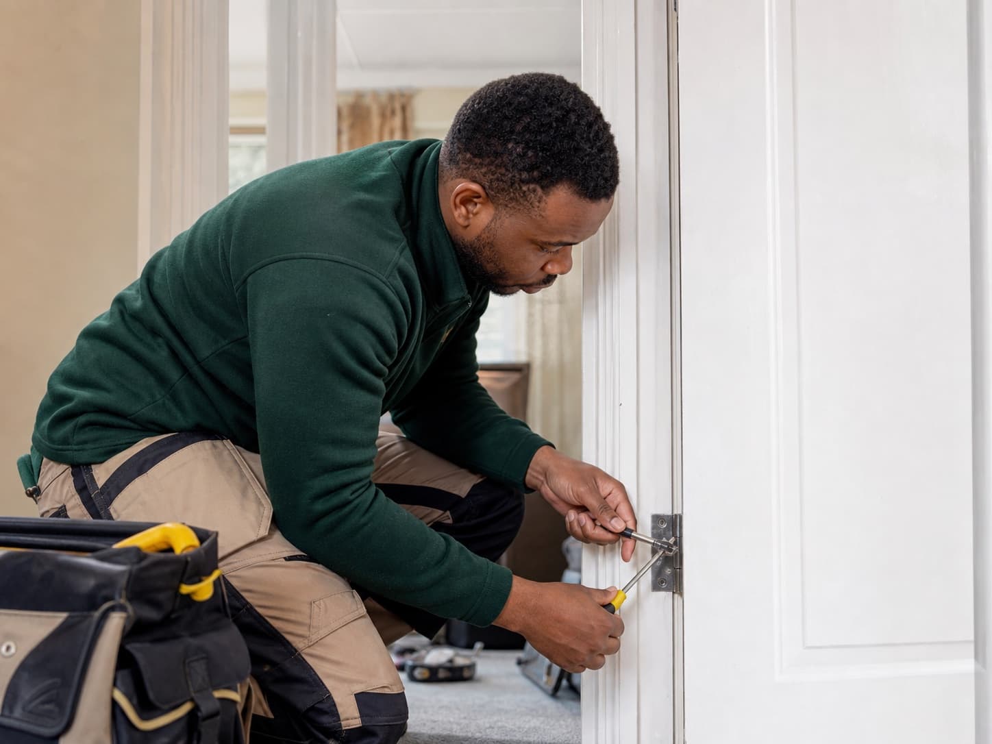Door repairs for a UK handyman business