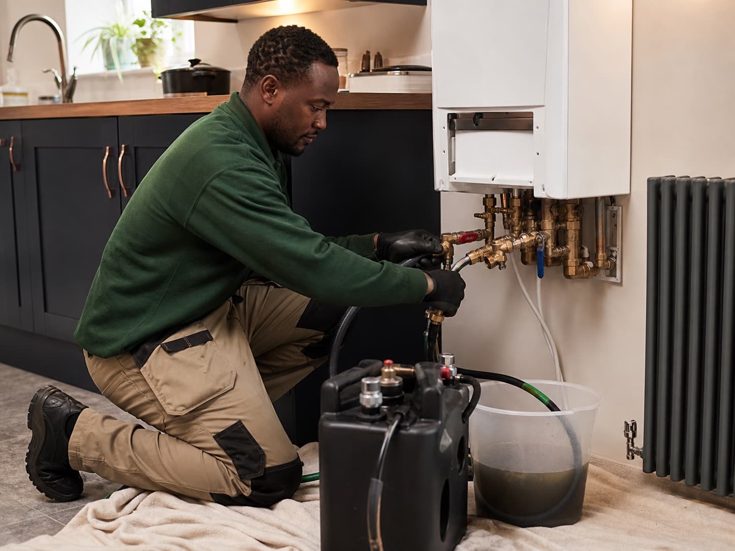 System powerflushing for a UK heating engineer business