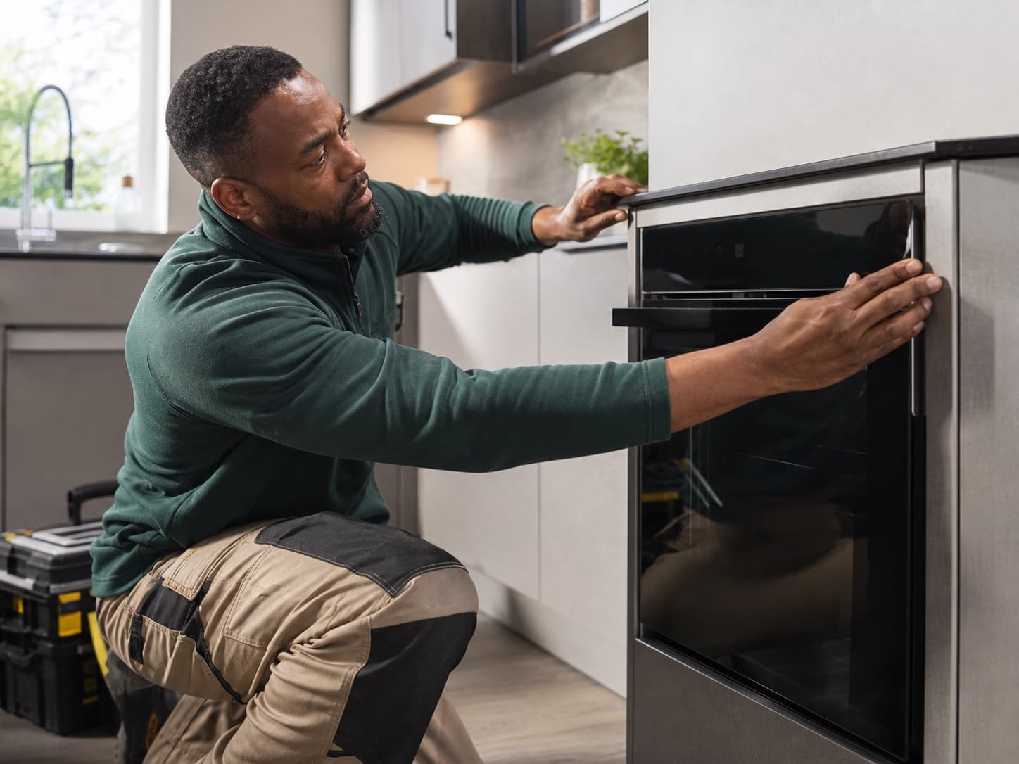Appliance fitting for a UK kitchen fitter business