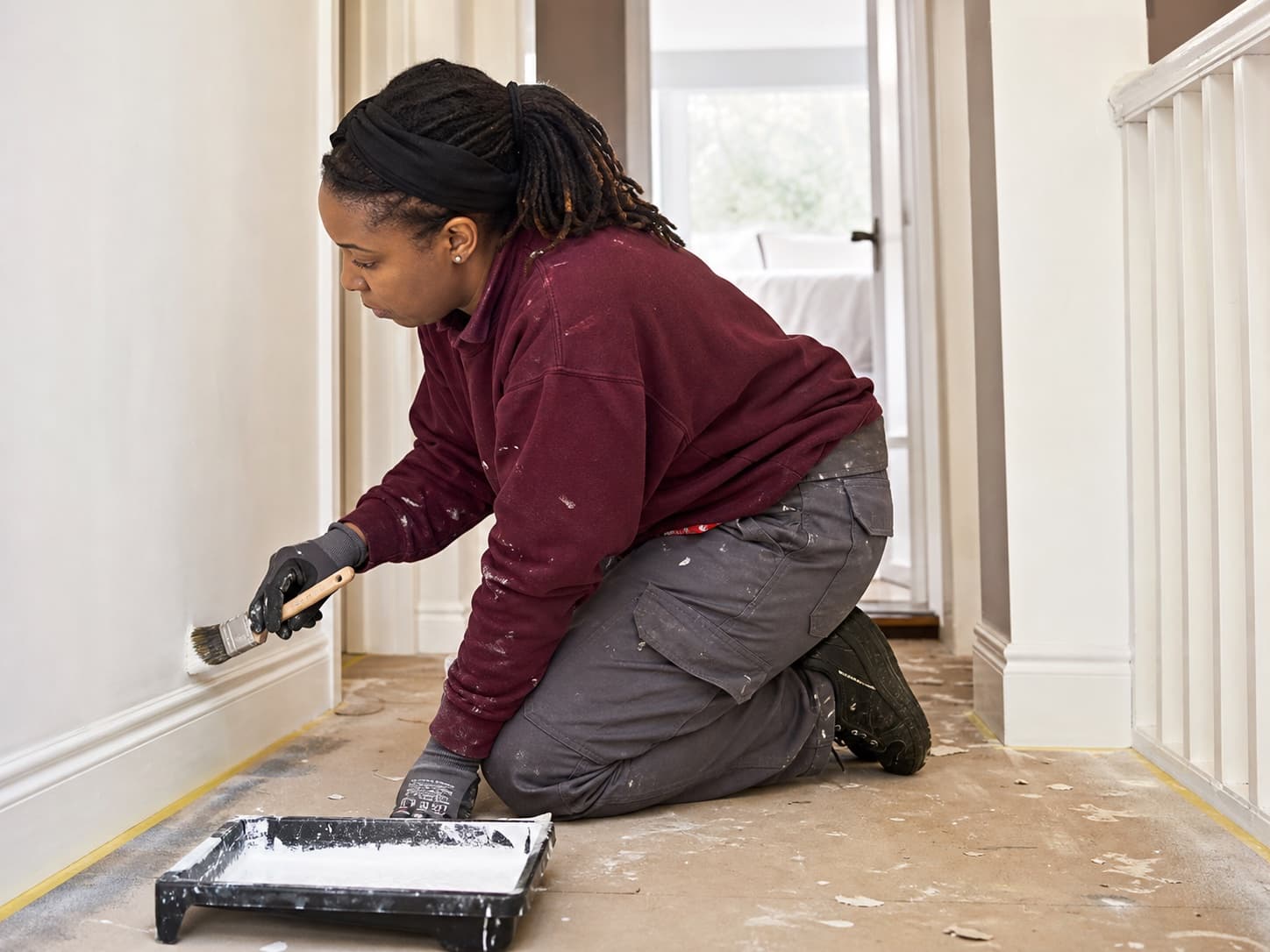 Woodwork finishing for a UK painter and decorator business