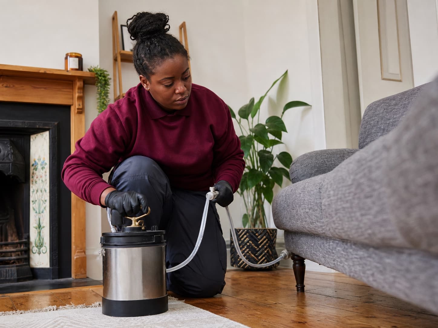 Flea treatment for a UK pest-control technician business