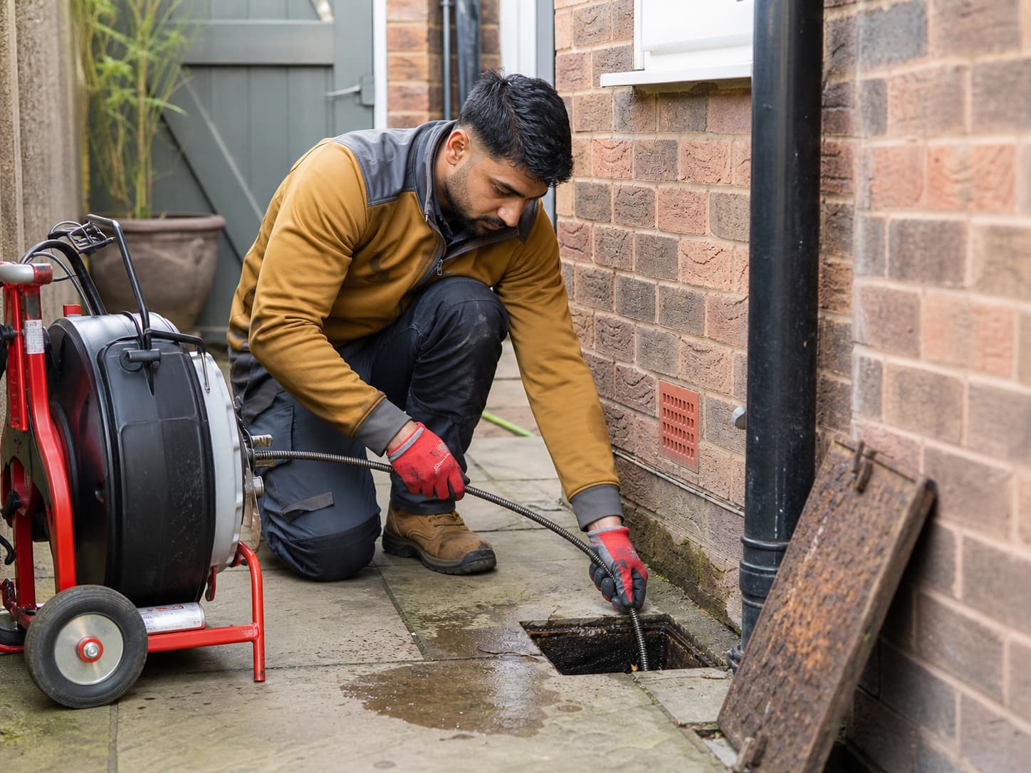 Blocked drains for a UK plumber business