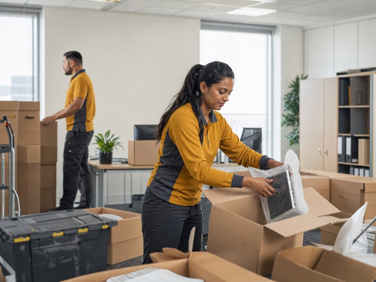 Office removals for a UK removals team business
