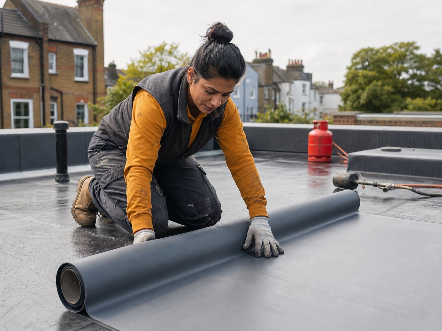 Flat roofing for a UK roofer business