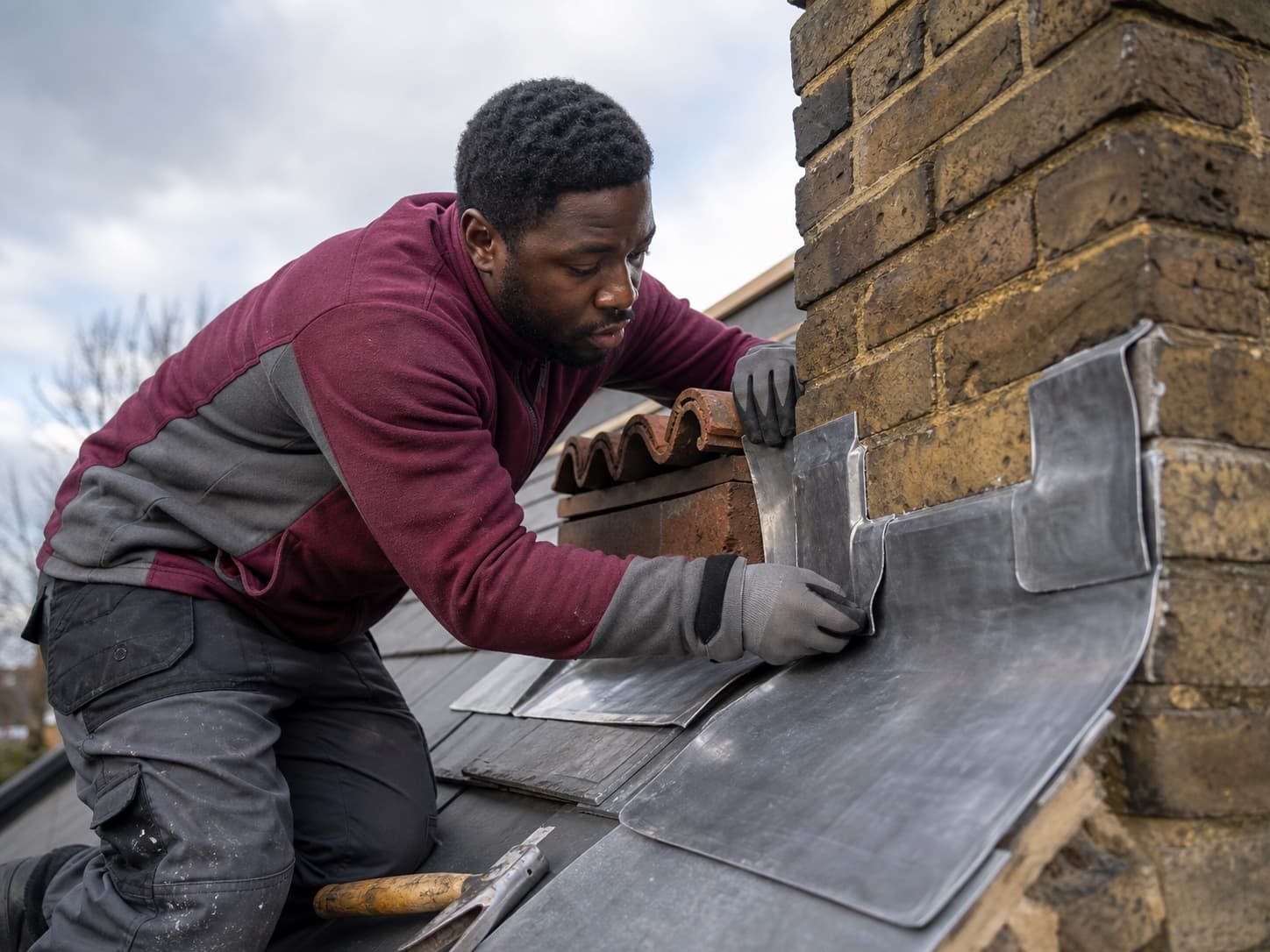 Leadwork for a UK roofer business