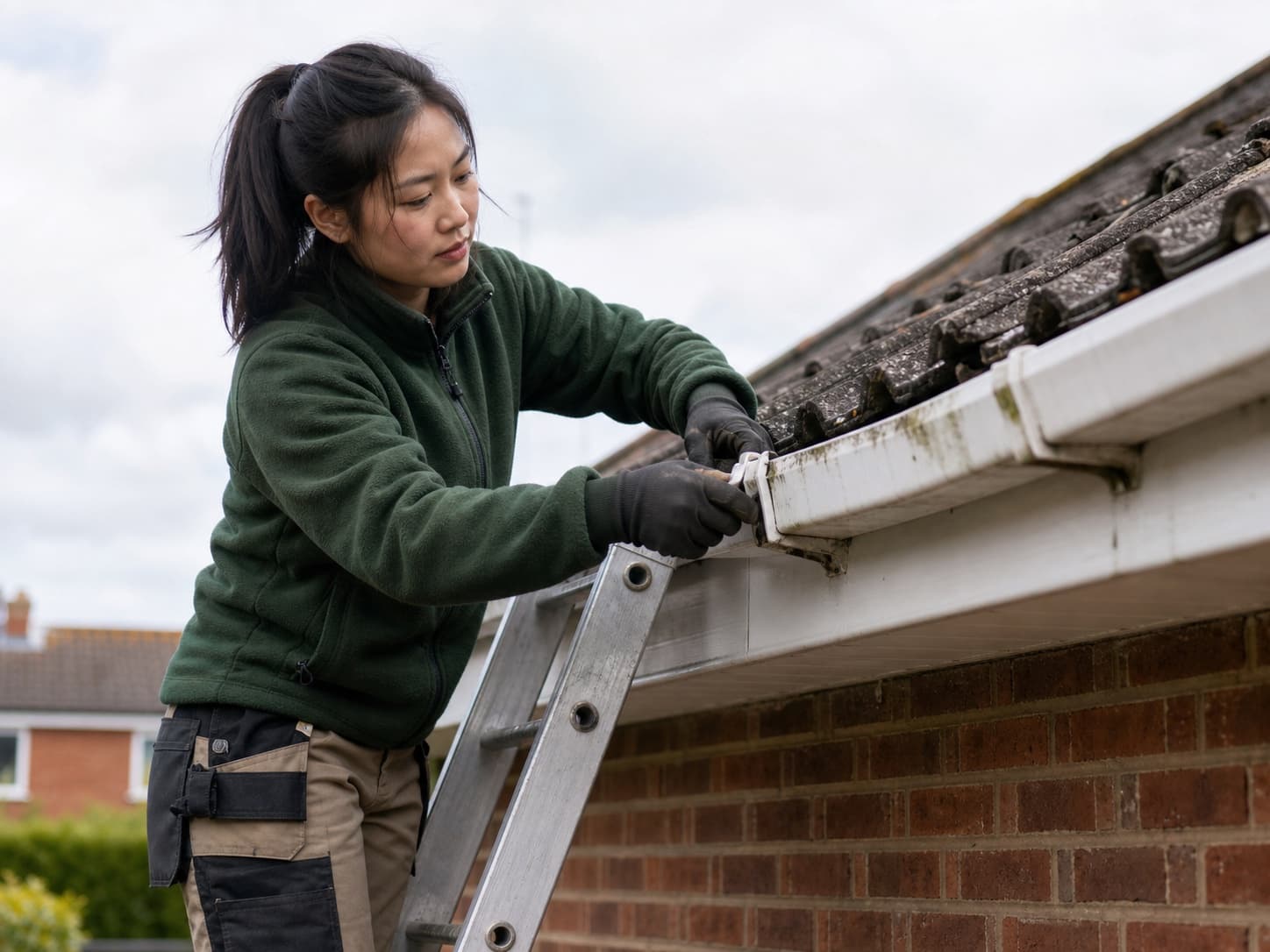 Gutter repairs for a UK roofer business