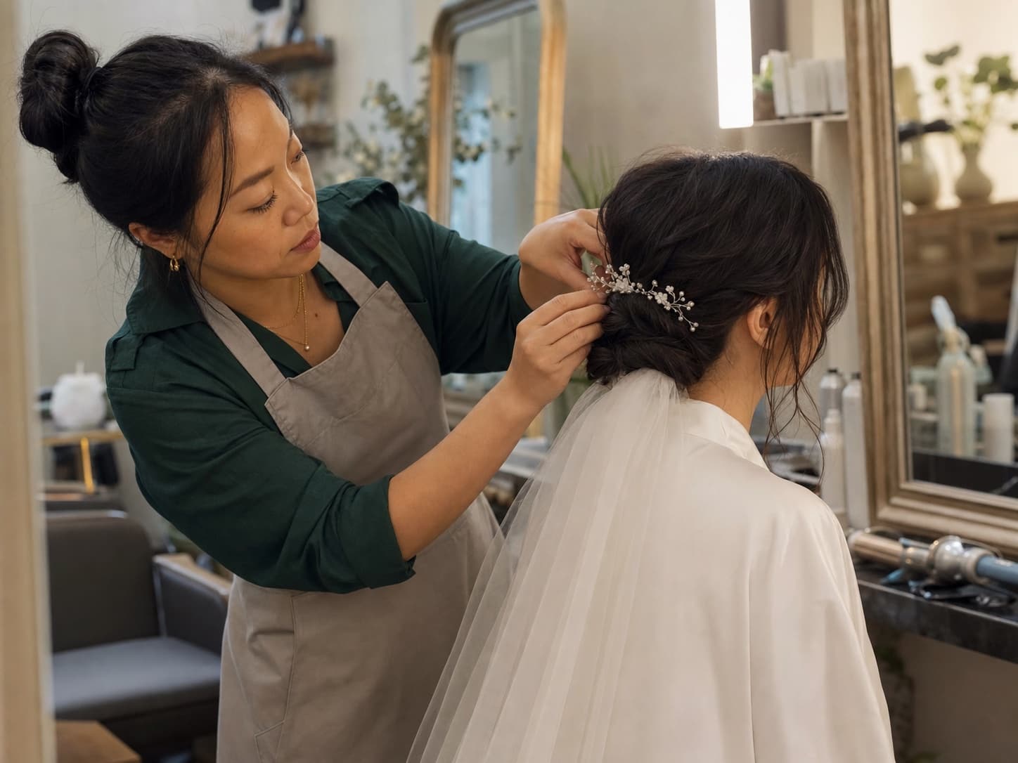 Bridal hair for a UK hairdresser business