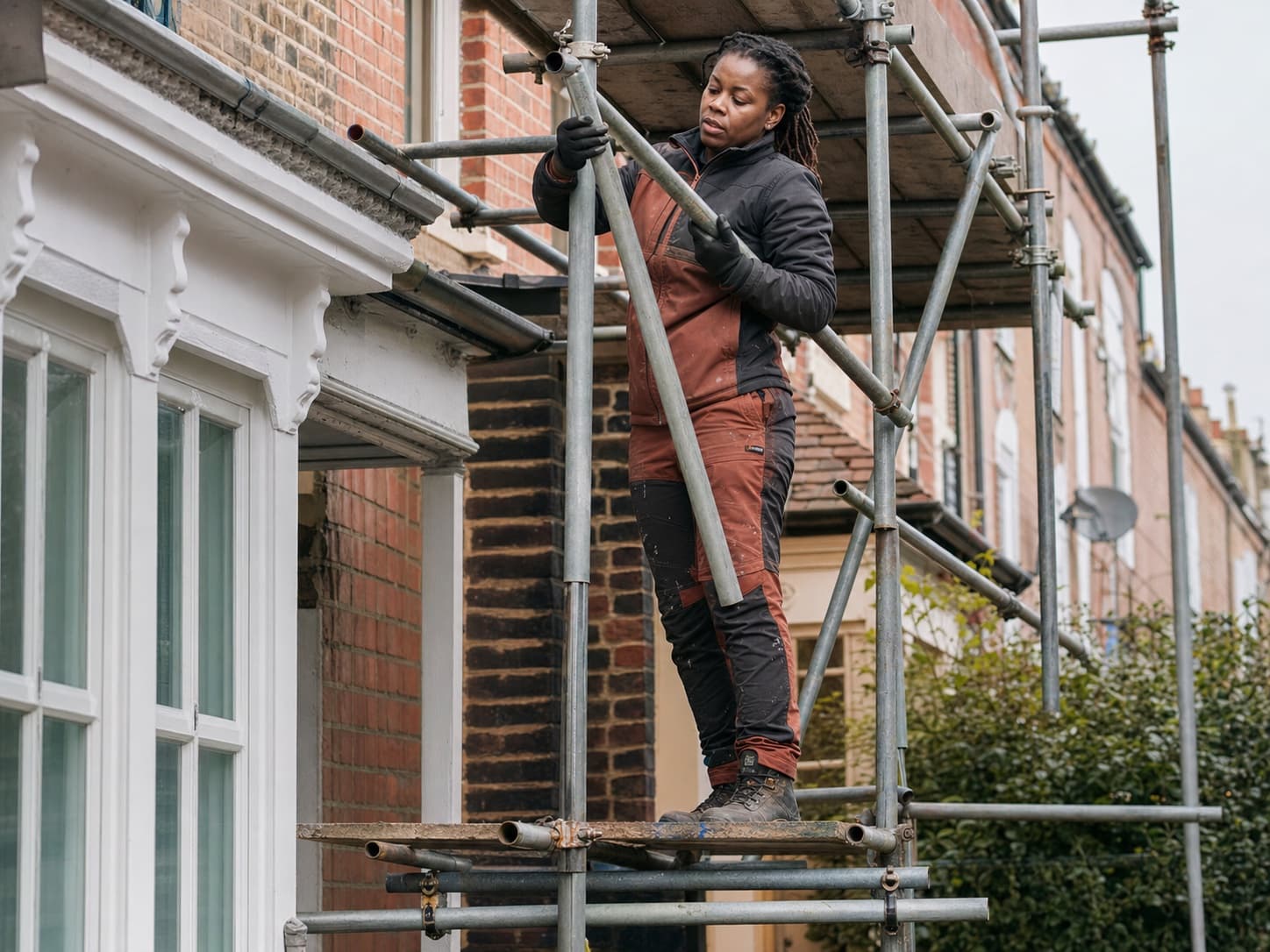 Domestic scaffolding for a UK scaffolder business