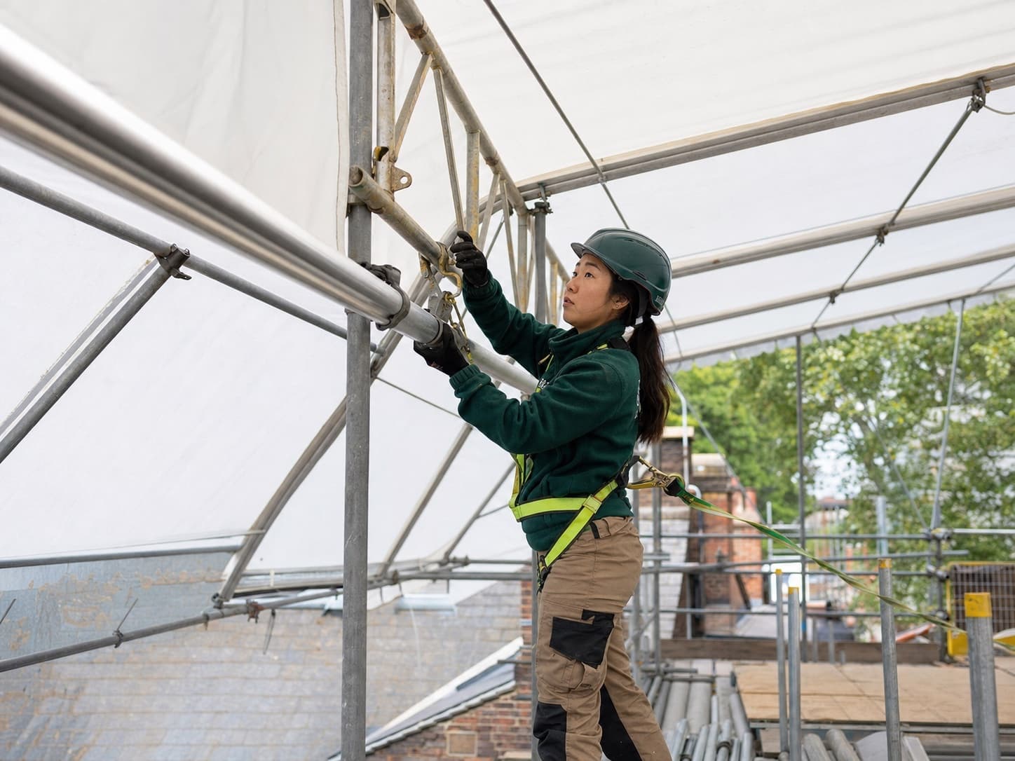 Temporary roofs for a UK scaffolder business